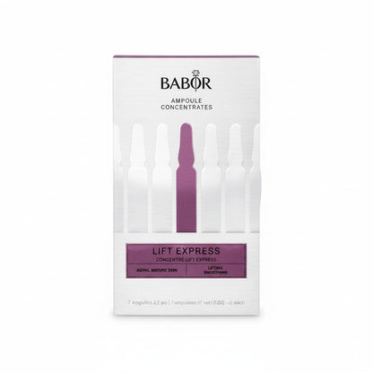 Evidfit BABOR Lift Express ampoules for mature skin, providing instant lifting and smoothing for up to 6 hours.